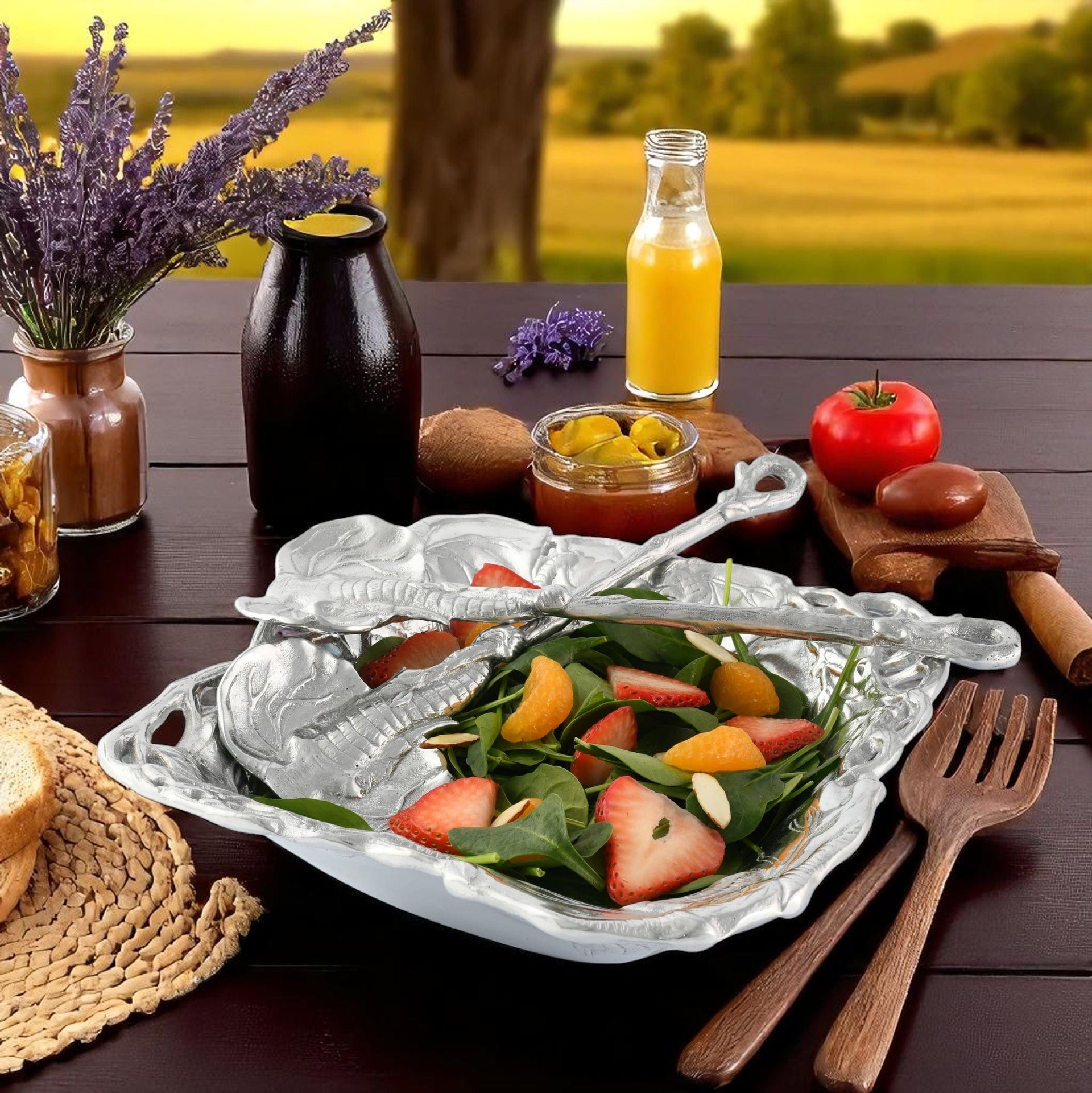 Elephant Salad Set 3-Pc Arthur Court Designs