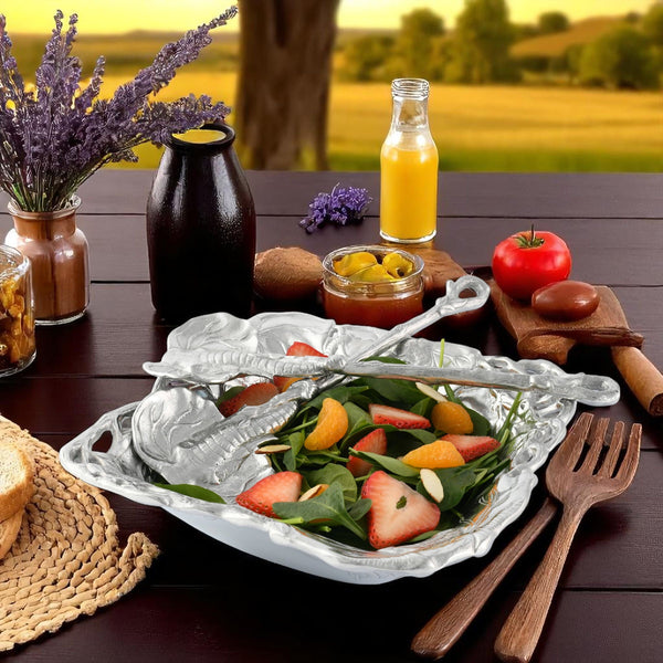 Elephant Salad Set 3-Pc Arthur Court Designs