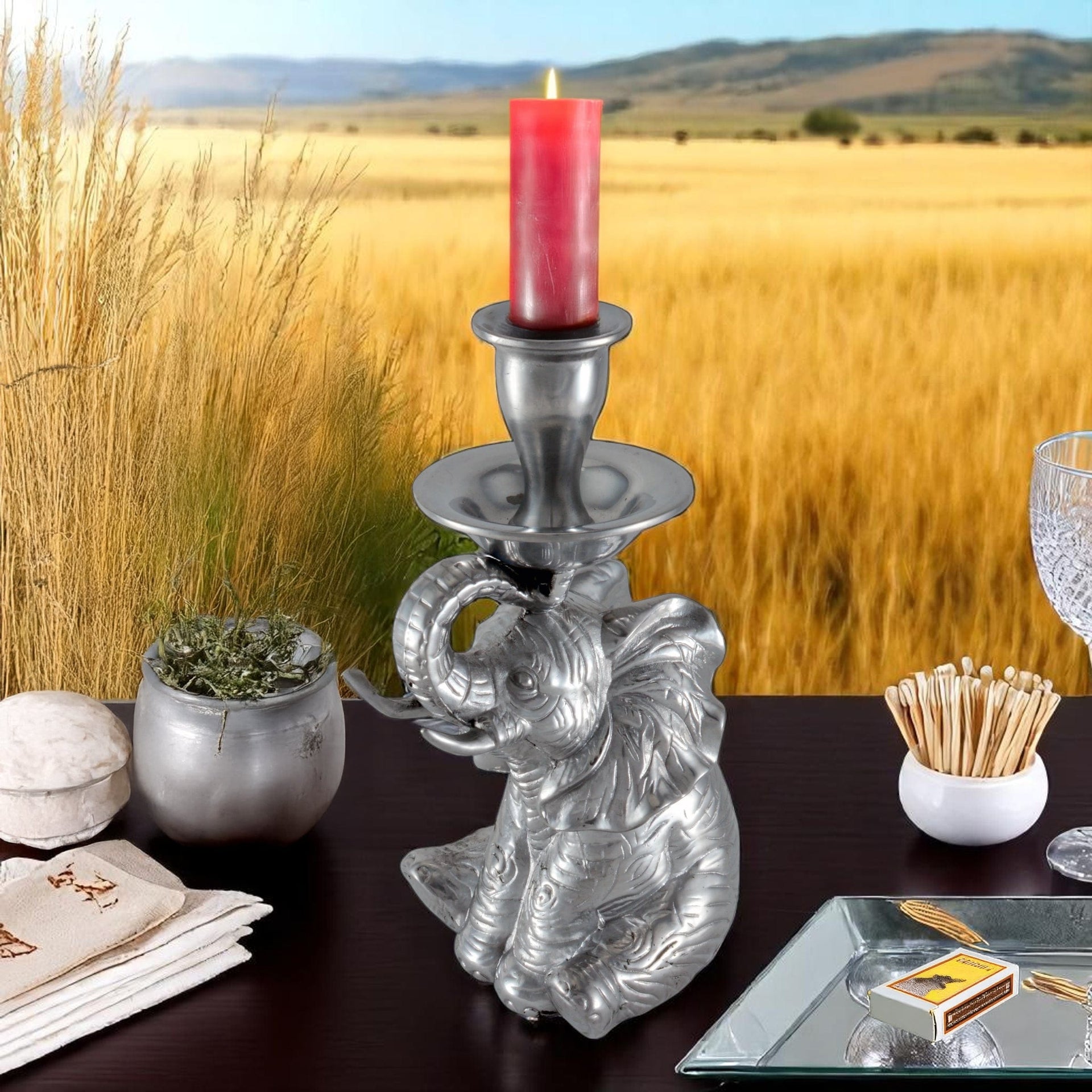 Elephant Taper Candle Holder Arthur Court Designs