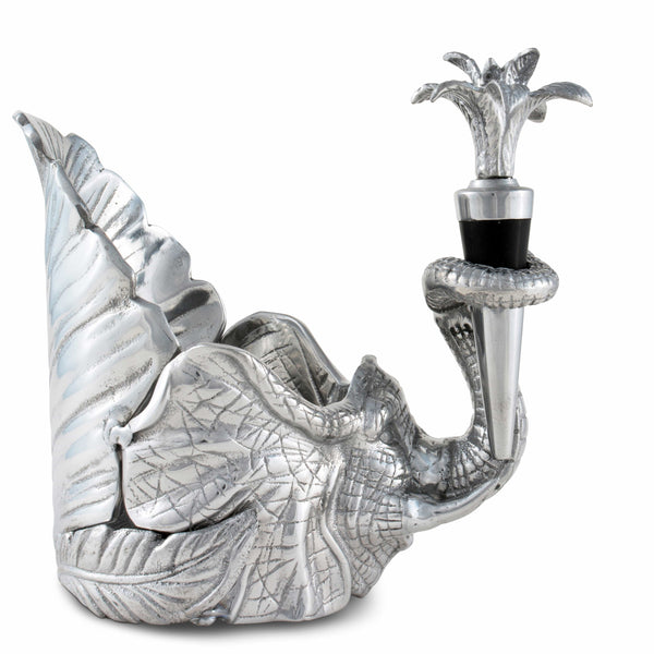 Elephant Wine Coaster and Stopper Set Arthur Court Designs