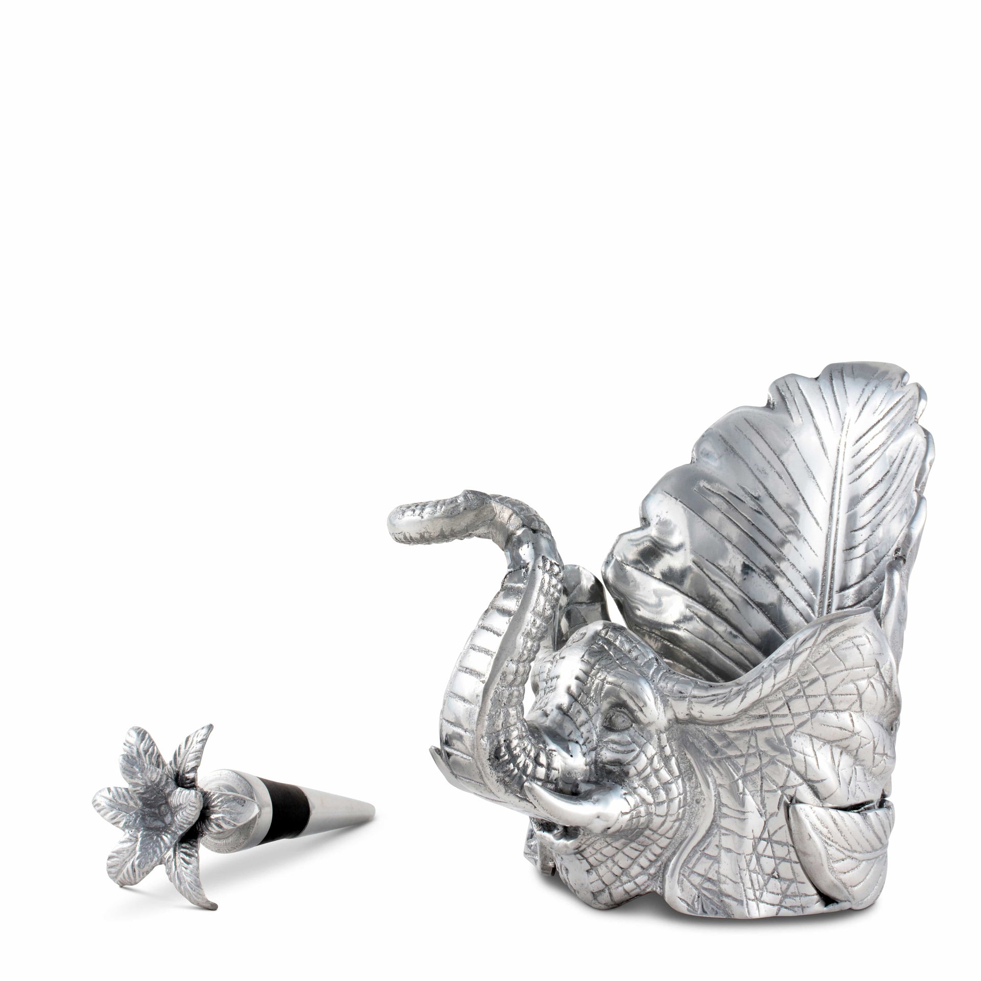 Elephant Wine Coaster and Stopper Set Arthur Court Designs