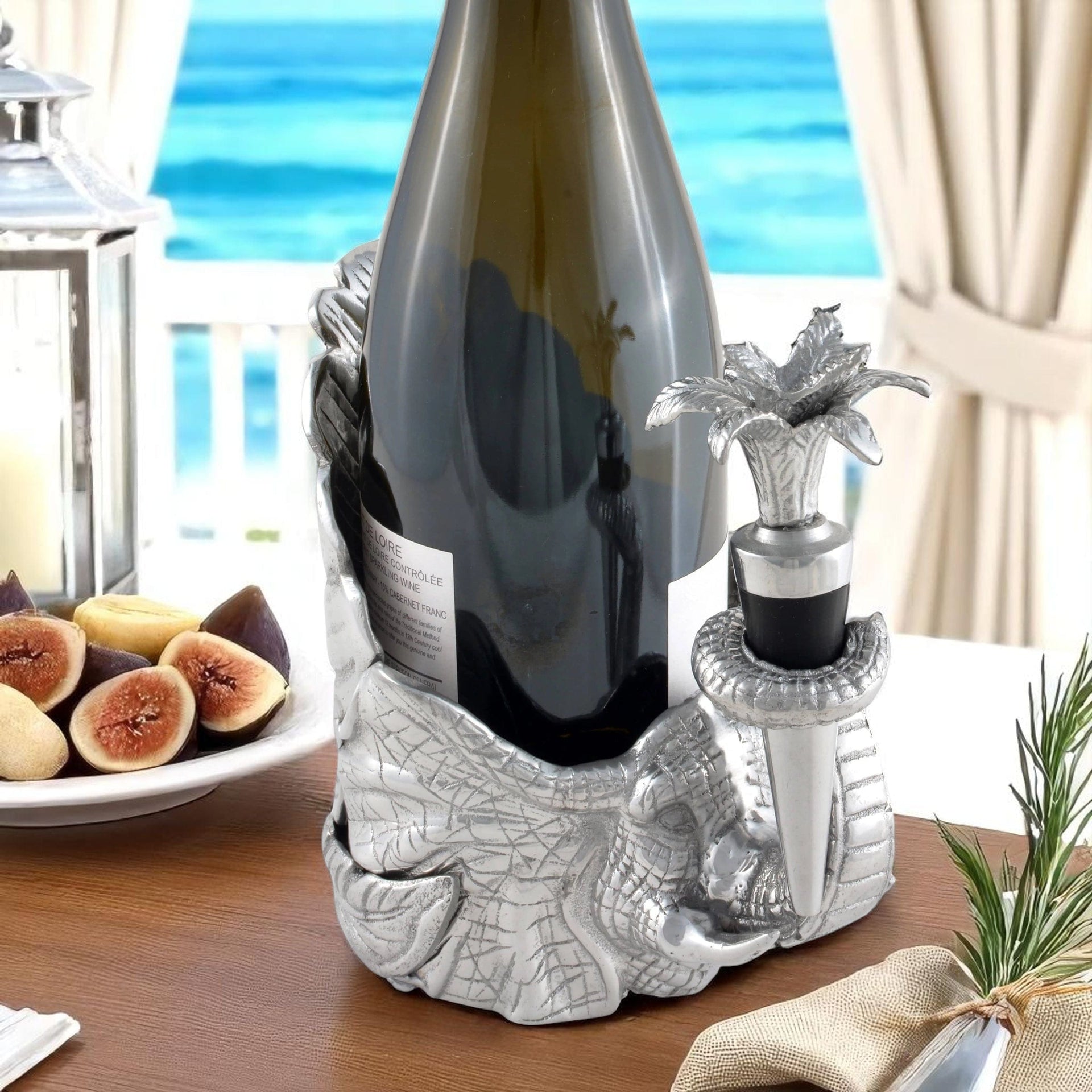 Elephant Wine Coaster and Stopper Set Arthur Court Designs