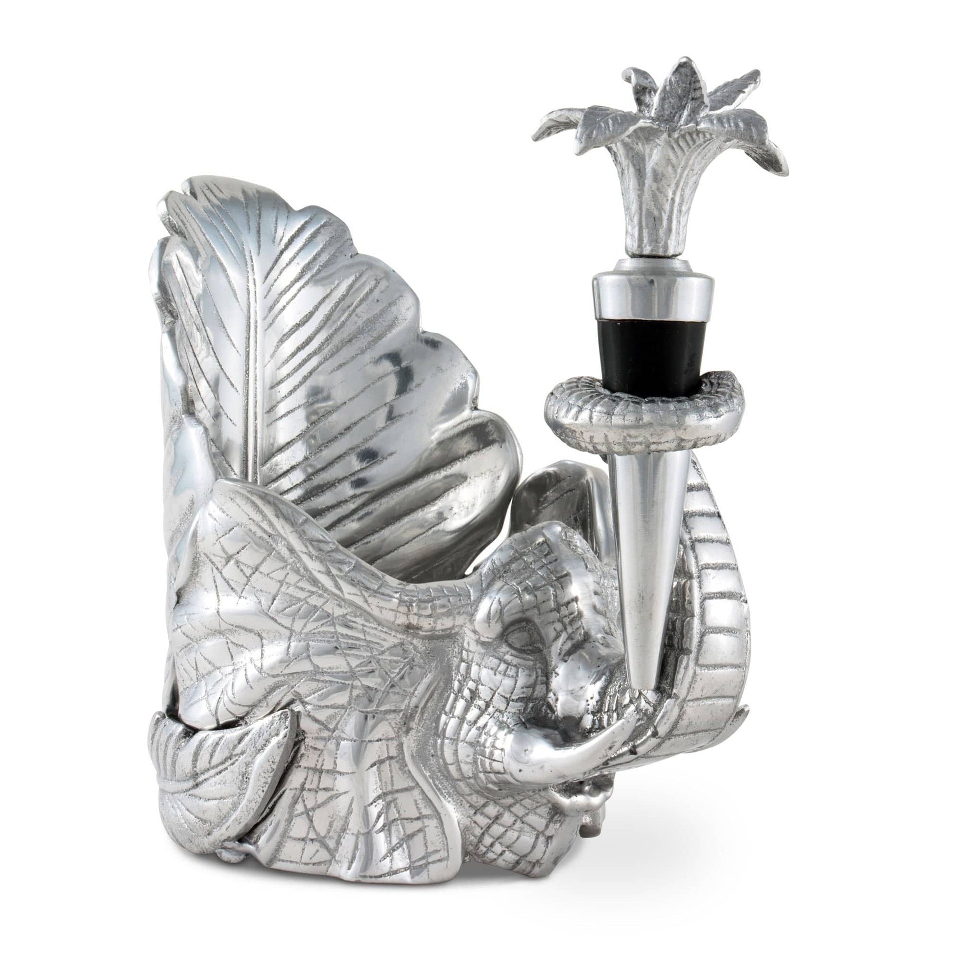 Elephant Wine Coaster and Stopper Set by Arthur Court Designs