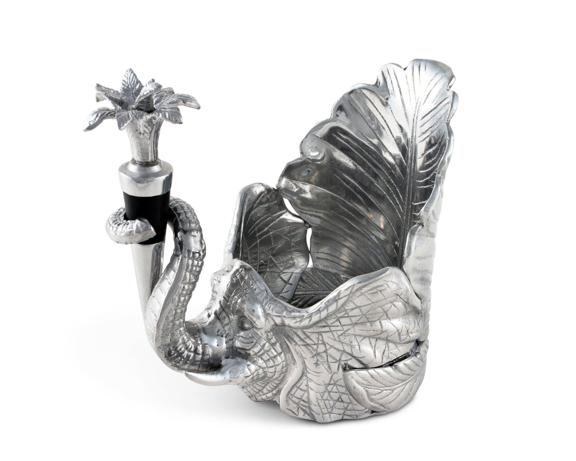 Elephant Wine Coaster and Stopper Set by Arthur Court Designs