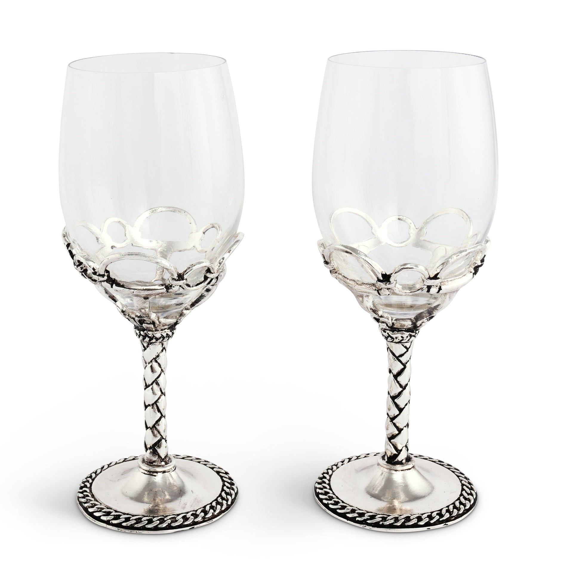 Equestrian Pair of Wine Glasses Arthur Court Designs