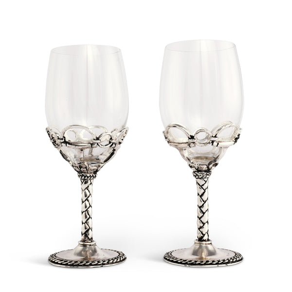 Equestrian Pair of Wine Glasses Arthur Court Designs