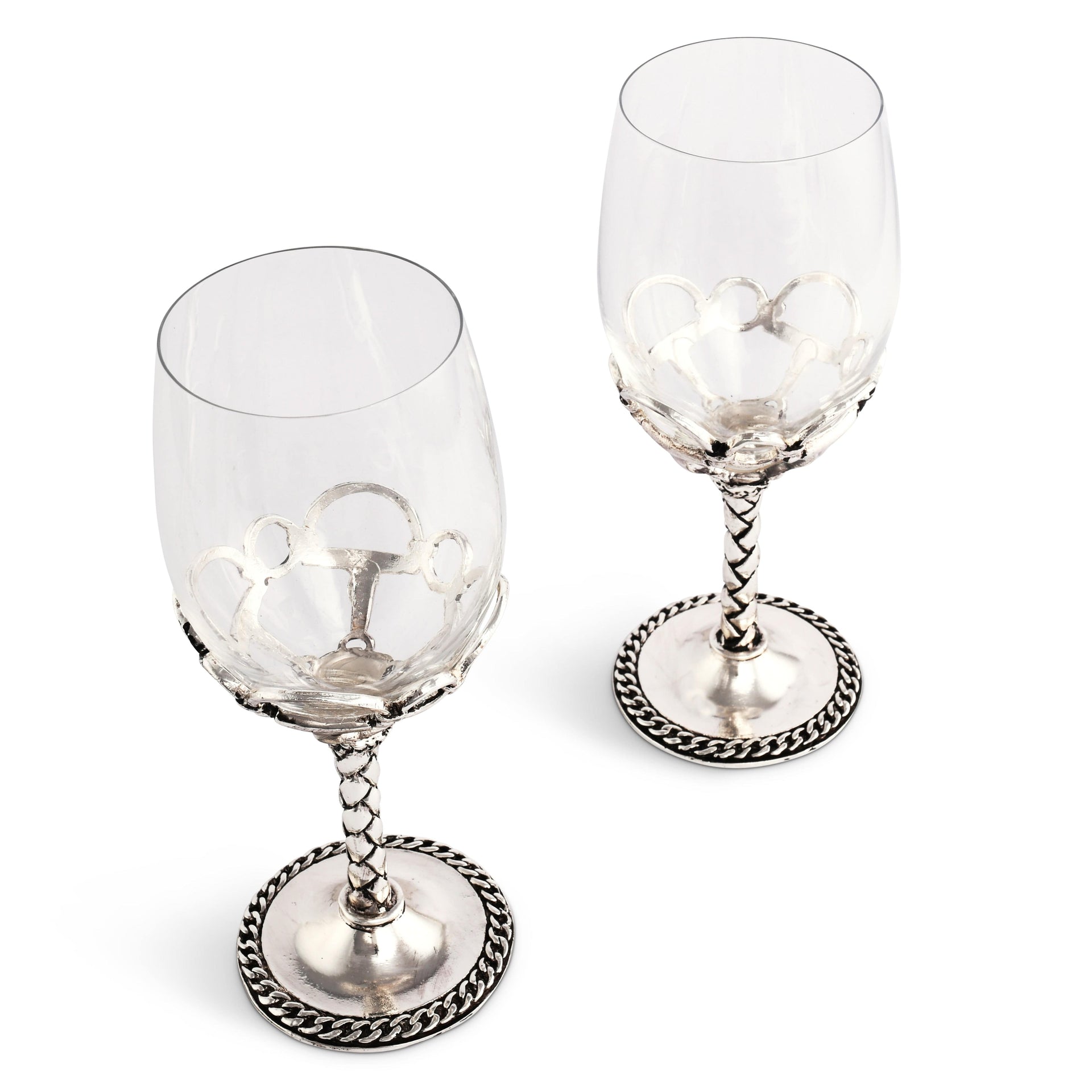 Equestrian Pair of Wine Glasses Arthur Court Designs