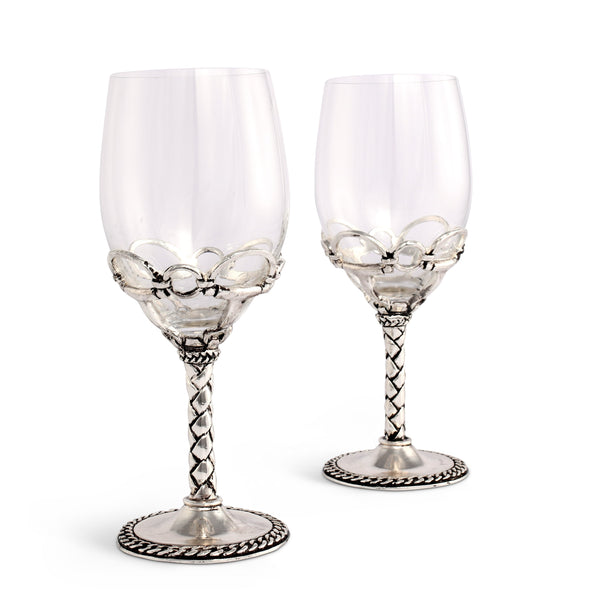 Equestrian Pair of Wine Glasses Arthur Court Designs