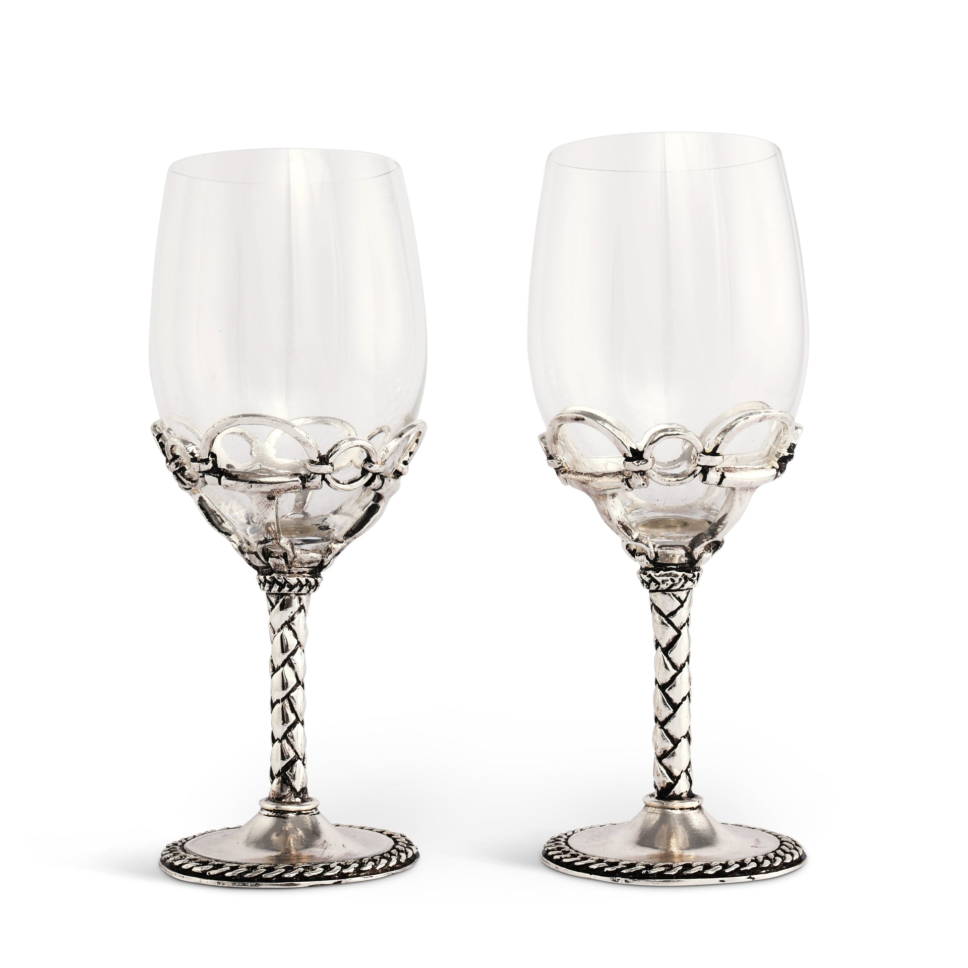 Equestrian Pair of Wine Glasses Arthur Court Designs