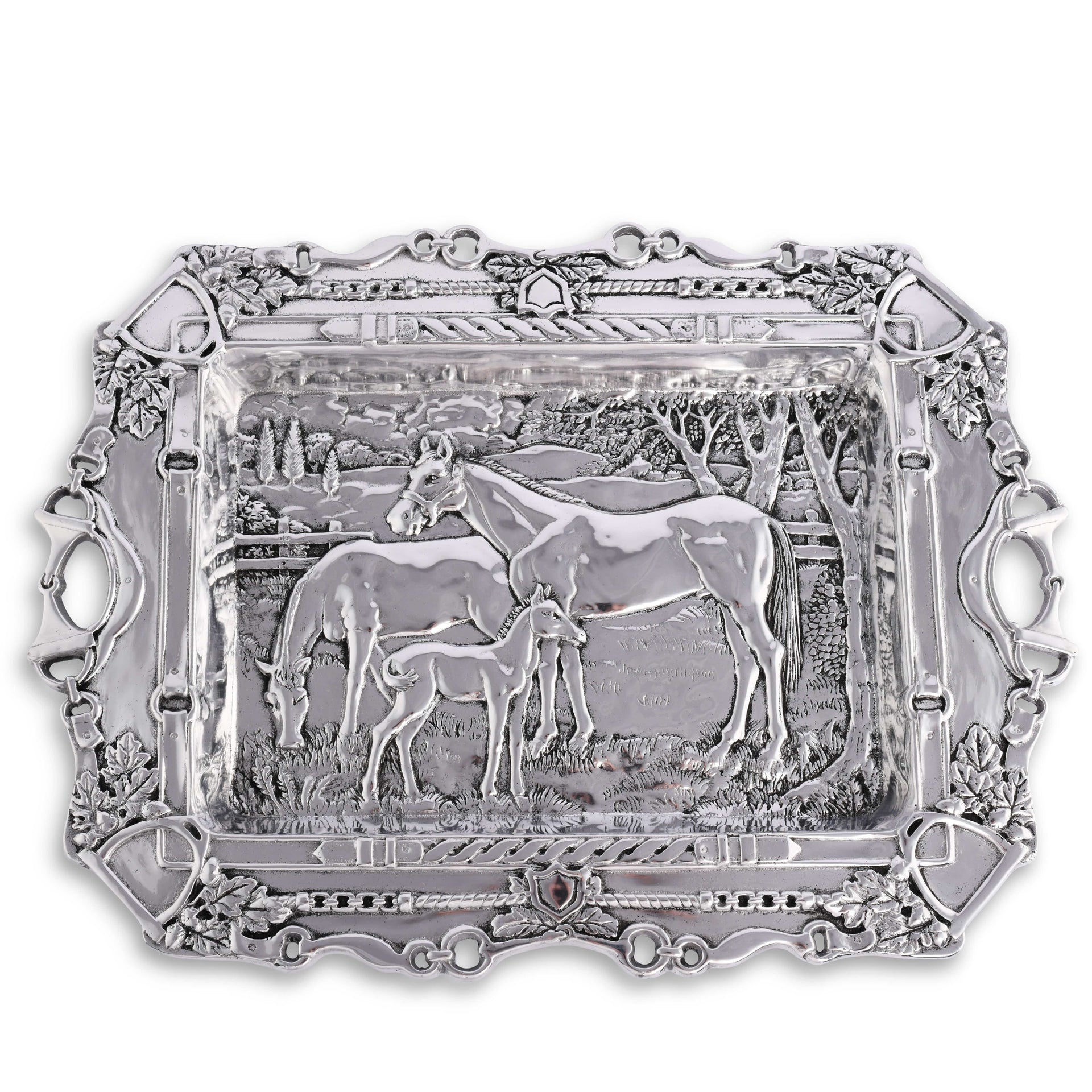Grazing Horses Parlor Tray Arthur Court Designs