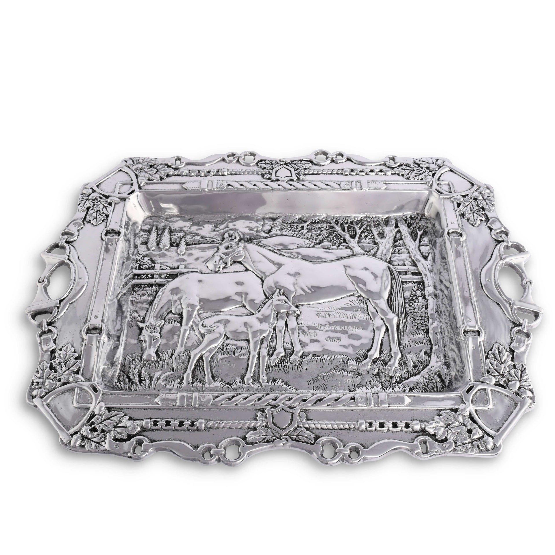 Grazing Horses Parlor Tray Arthur Court Designs
