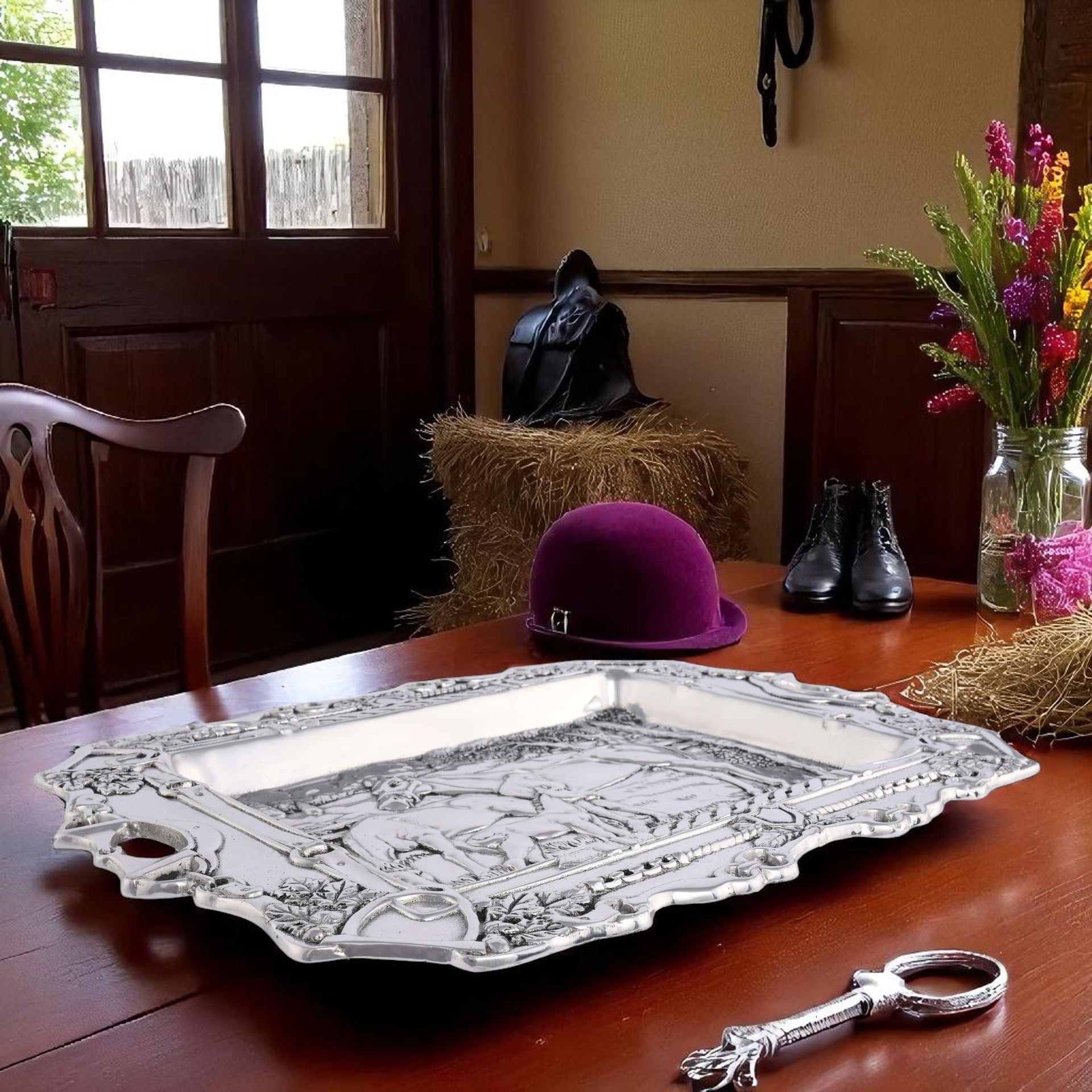 Grazing Horses Parlor Tray Arthur Court Designs