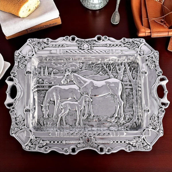 Grazing Horses Parlor Tray Arthur Court Designs