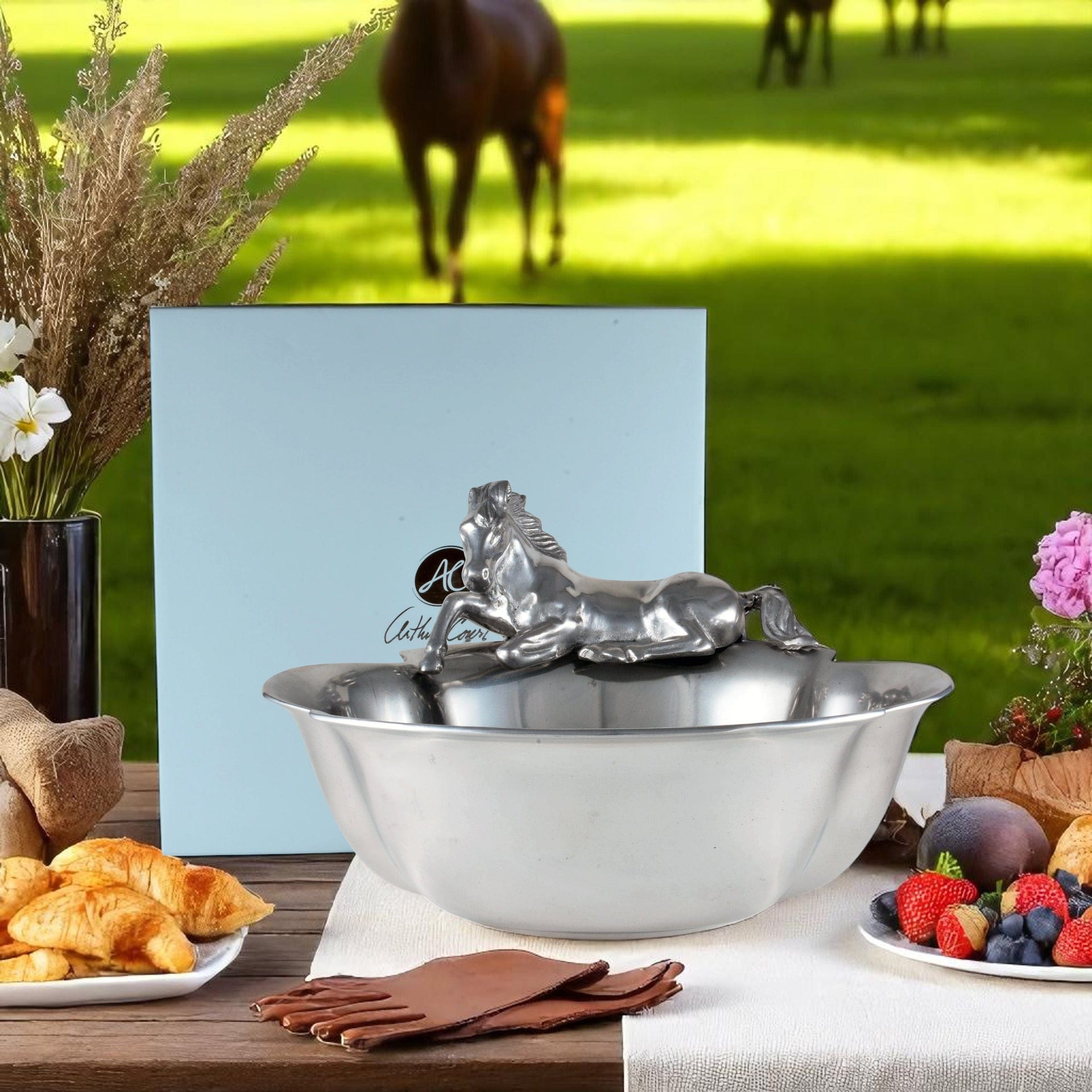 Horse 12-1/2 Bowl Arthur Court Designs