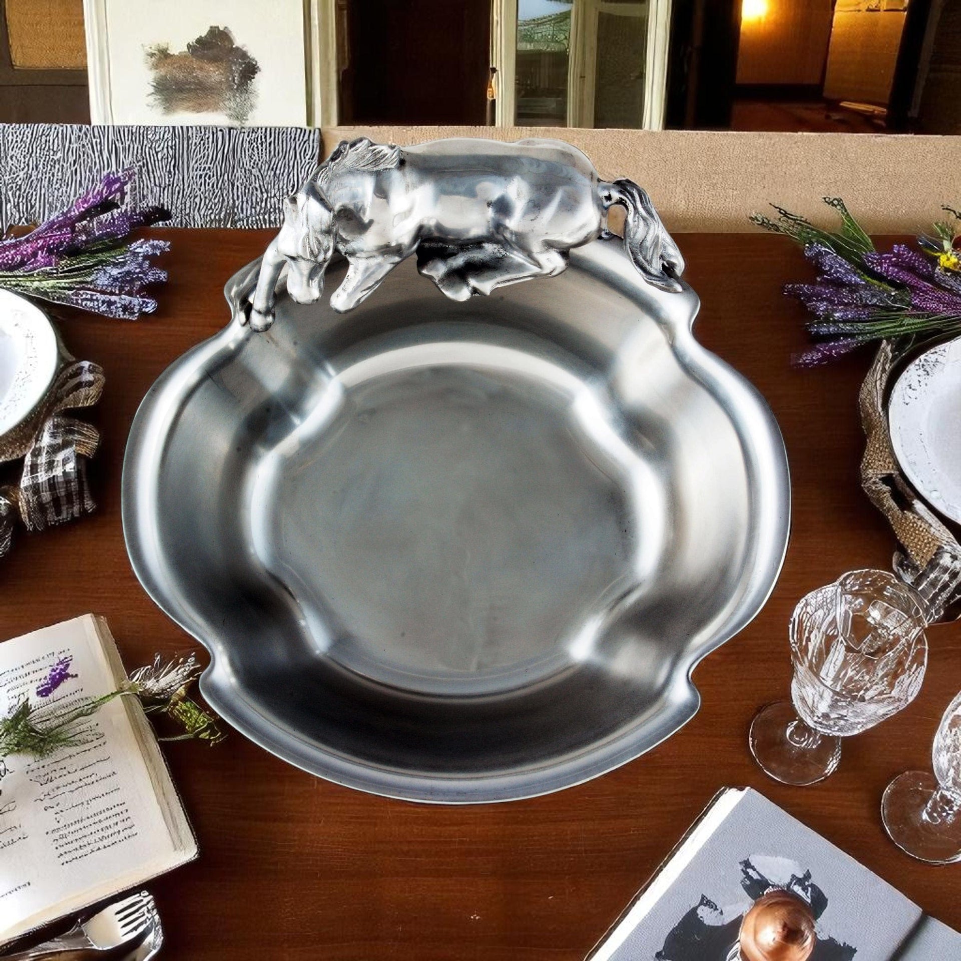 Horse 12-1/2 Bowl Arthur Court Designs