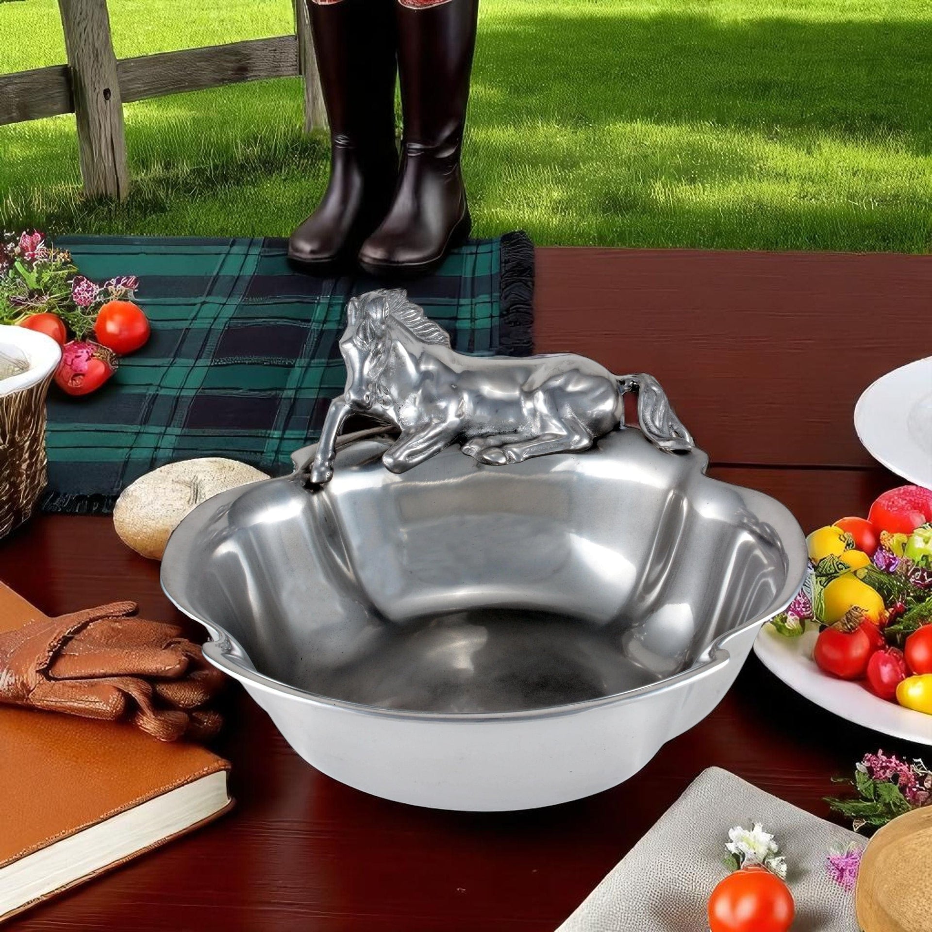 Horse 12-1/2 Bowl Arthur Court Designs