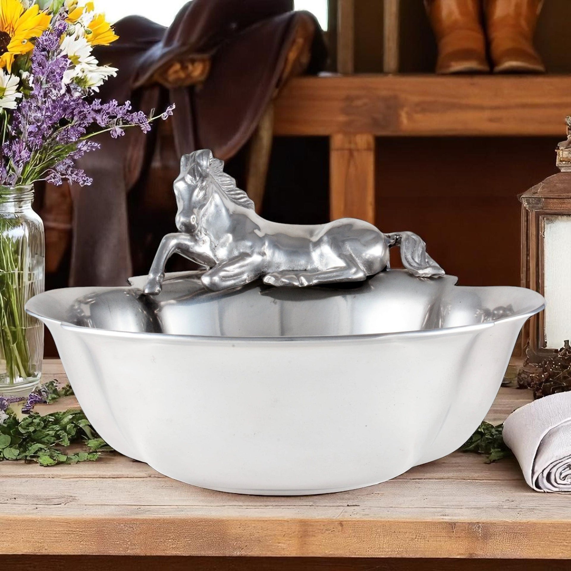 Horse 12-1/2 Bowl Arthur Court Designs