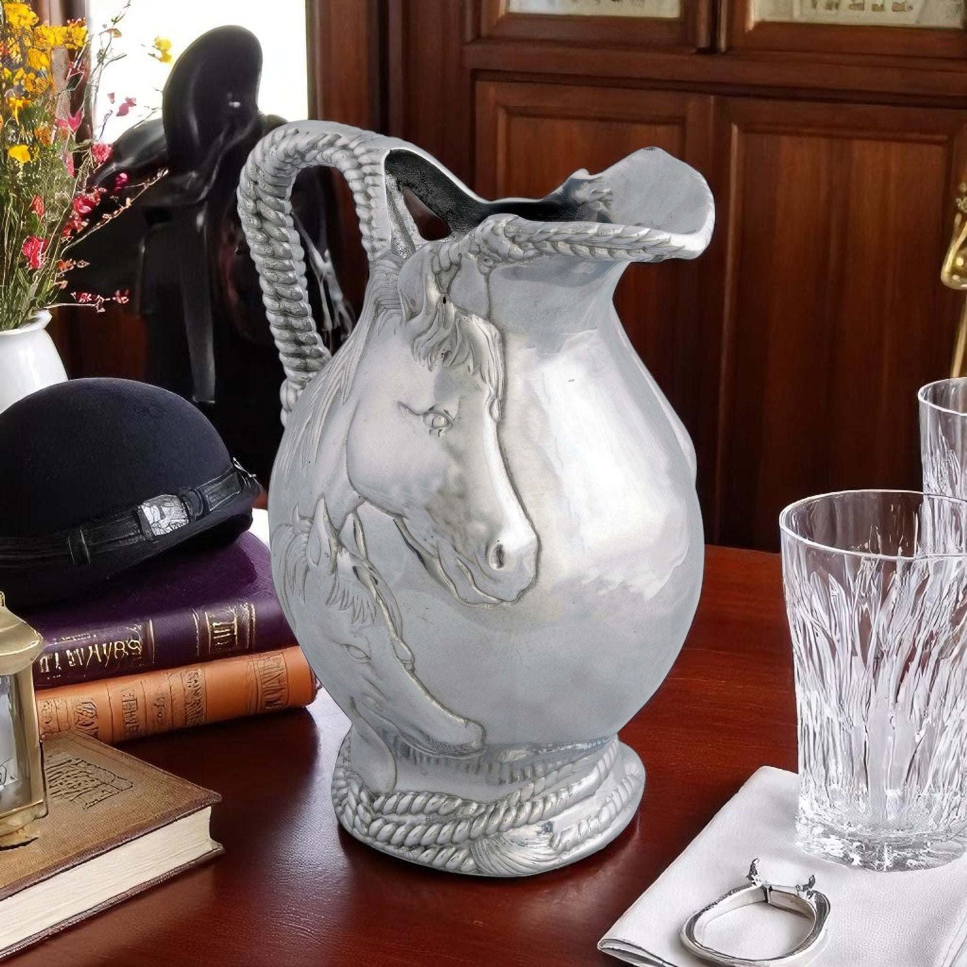 Horse and Rope Pitcher Arthur Court Designs