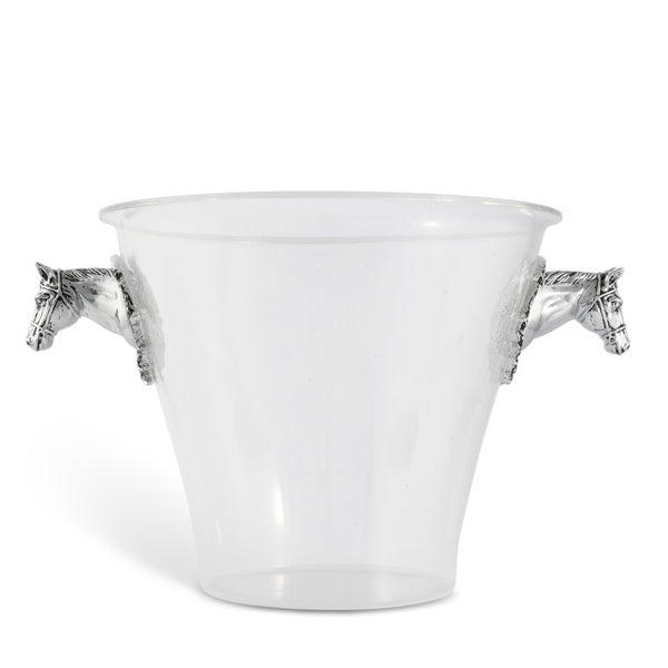 Horse Head Handle Acrylic Ice Bucket Arthur Court Designs