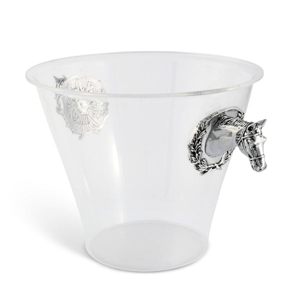 Horse Head Handle Acrylic Ice Bucket Arthur Court Designs