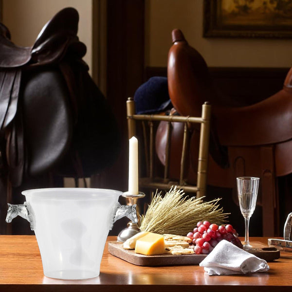 Horse Head Handle Acrylic Ice Bucket Arthur Court Designs