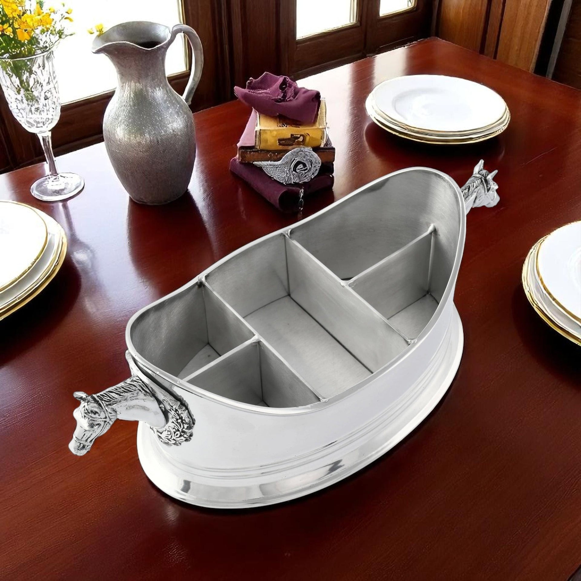 Horse Head Silverware Caddy Arthur Court Designs