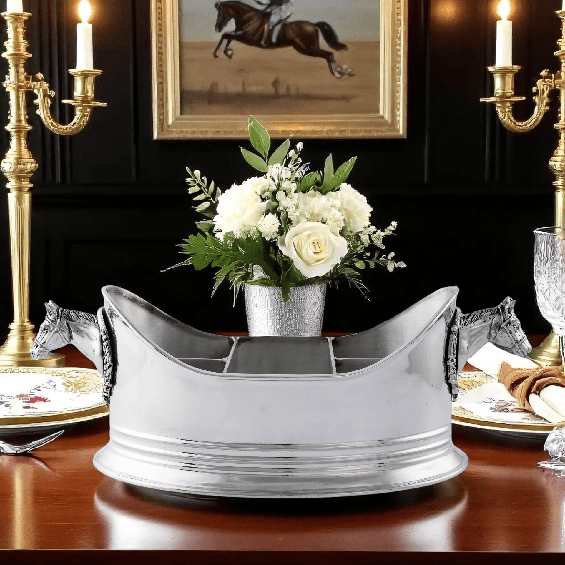 Horse Head Silverware Caddy Arthur Court Designs