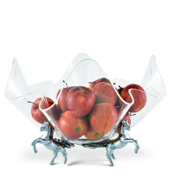 Horse Stand Acrylic Bowl 14 Arthur Court Designs