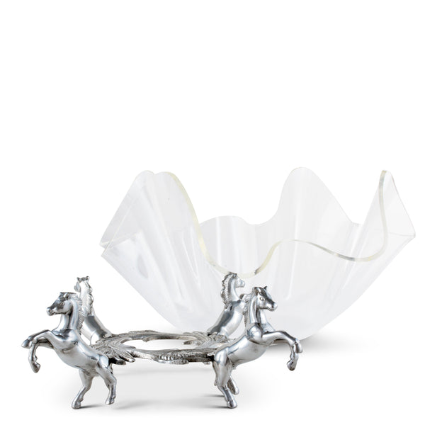 Horse Stand Acrylic Bowl 14 Arthur Court Designs