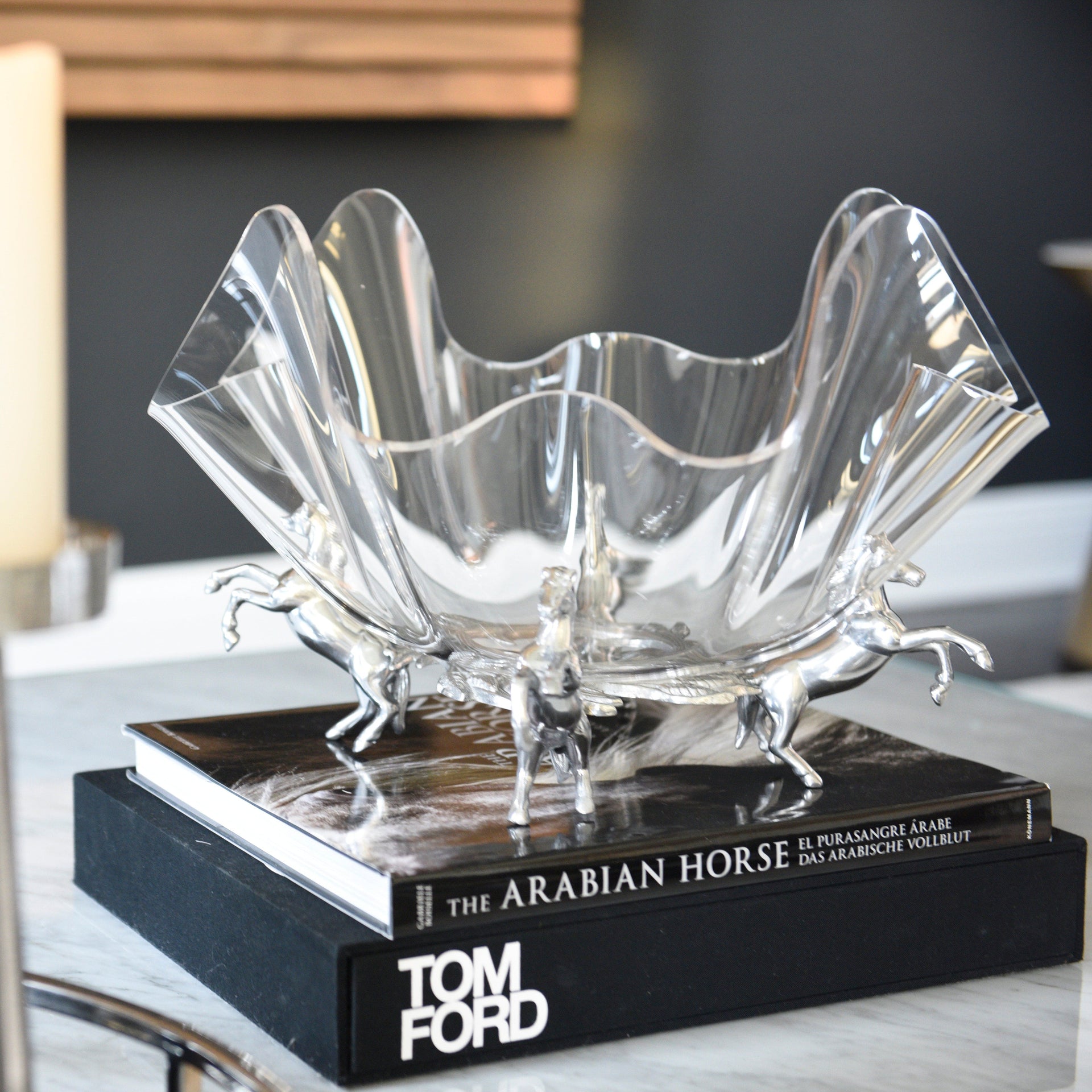 Horse Stand Acrylic Bowl 14 Arthur Court Designs