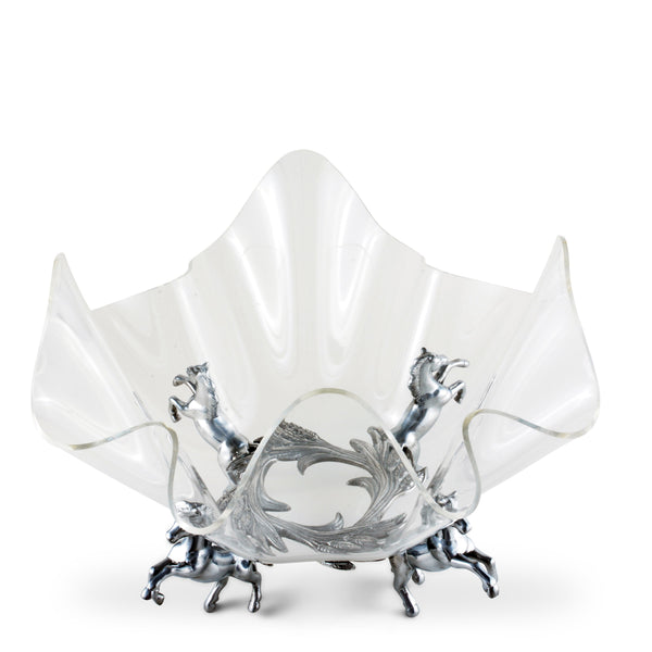 Horse Stand Acrylic Bowl 14 Arthur Court Designs