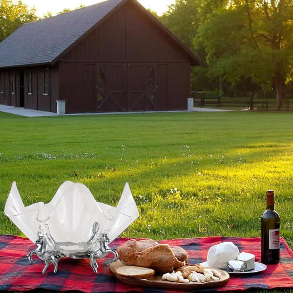 Horse Stand Acrylic Bowl 14 Arthur Court Designs