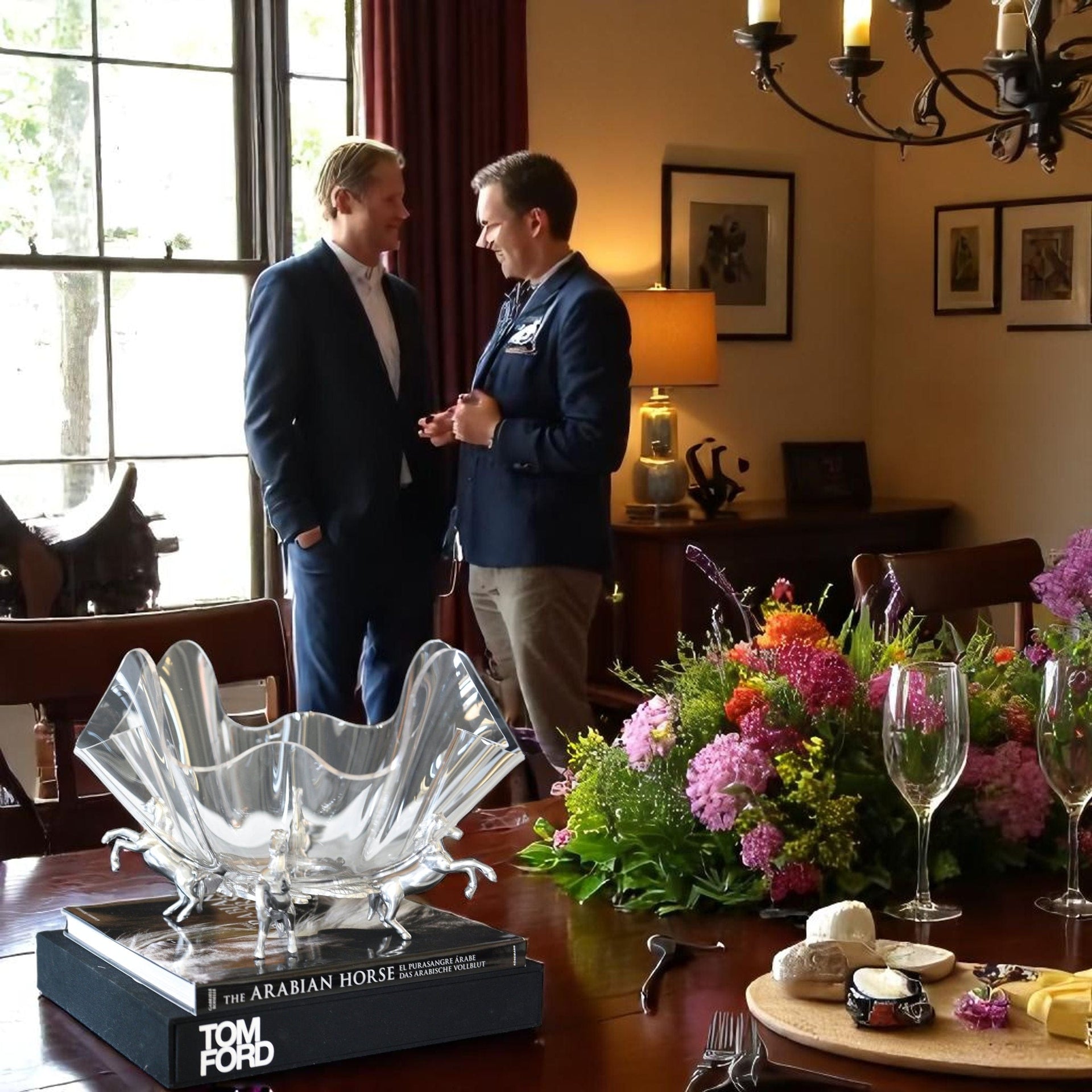 Horse Stand Acrylic Bowl 14 Arthur Court Designs