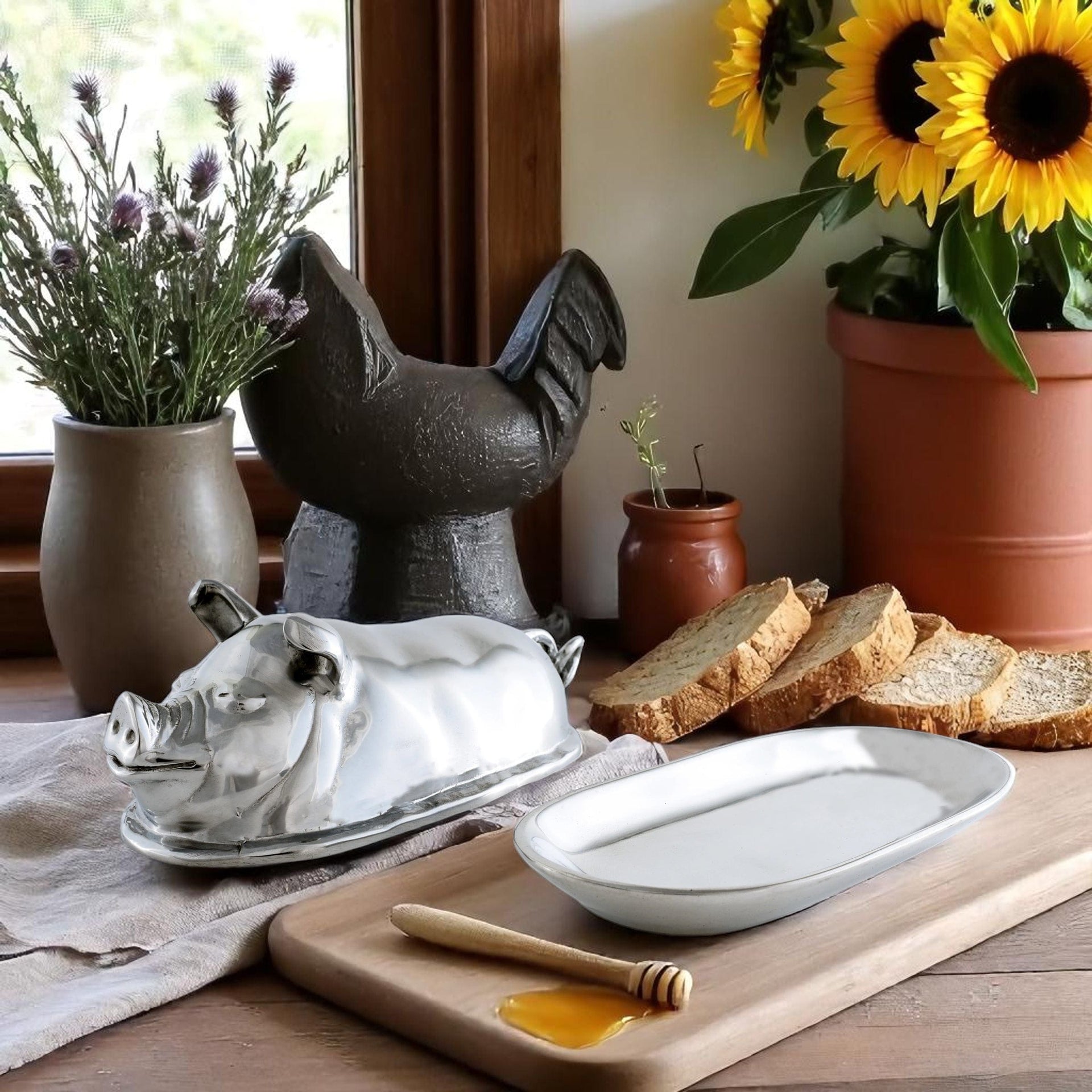 Pig Butter Dish Arthur Court Designs