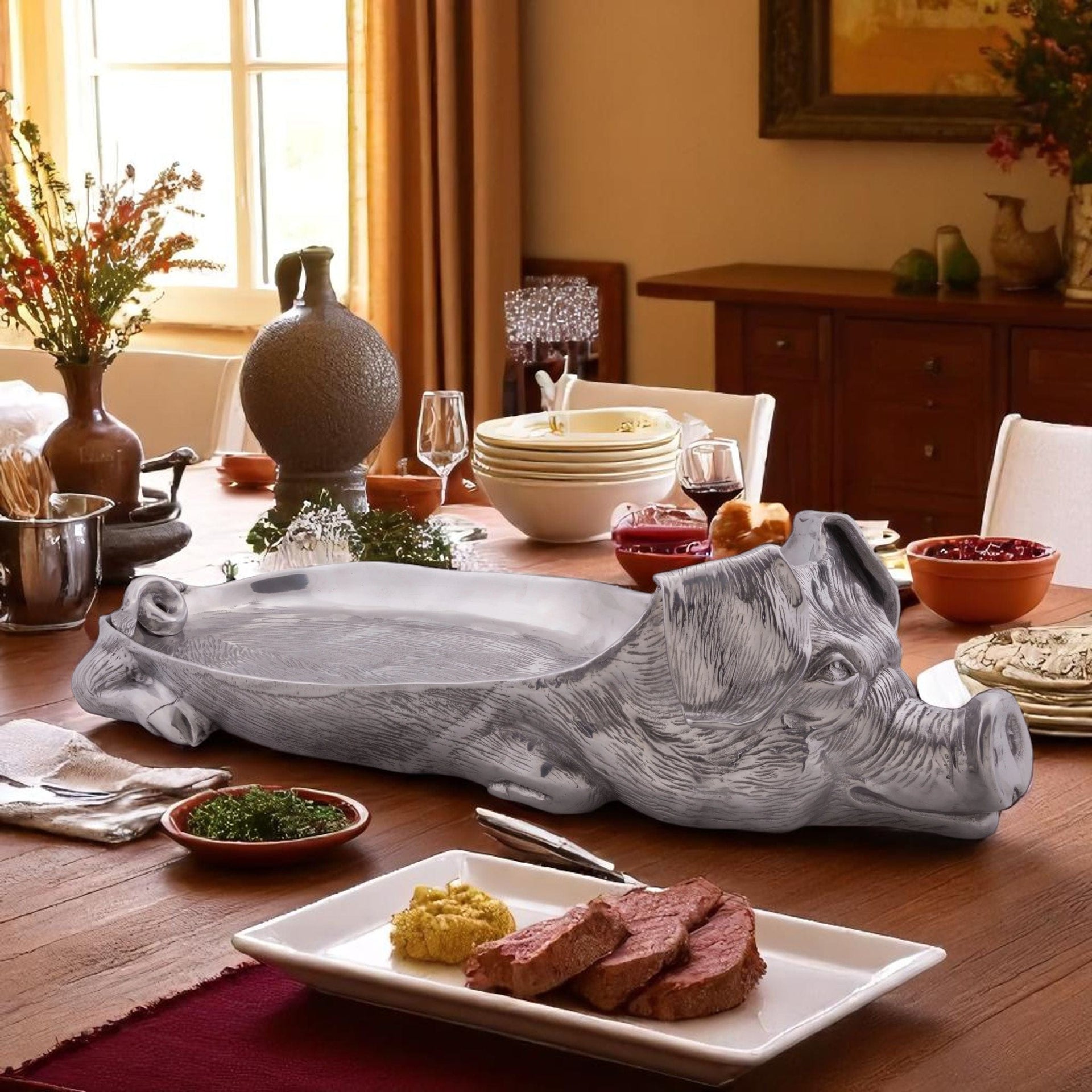 Pig Carving Tray Arthur Court Designs