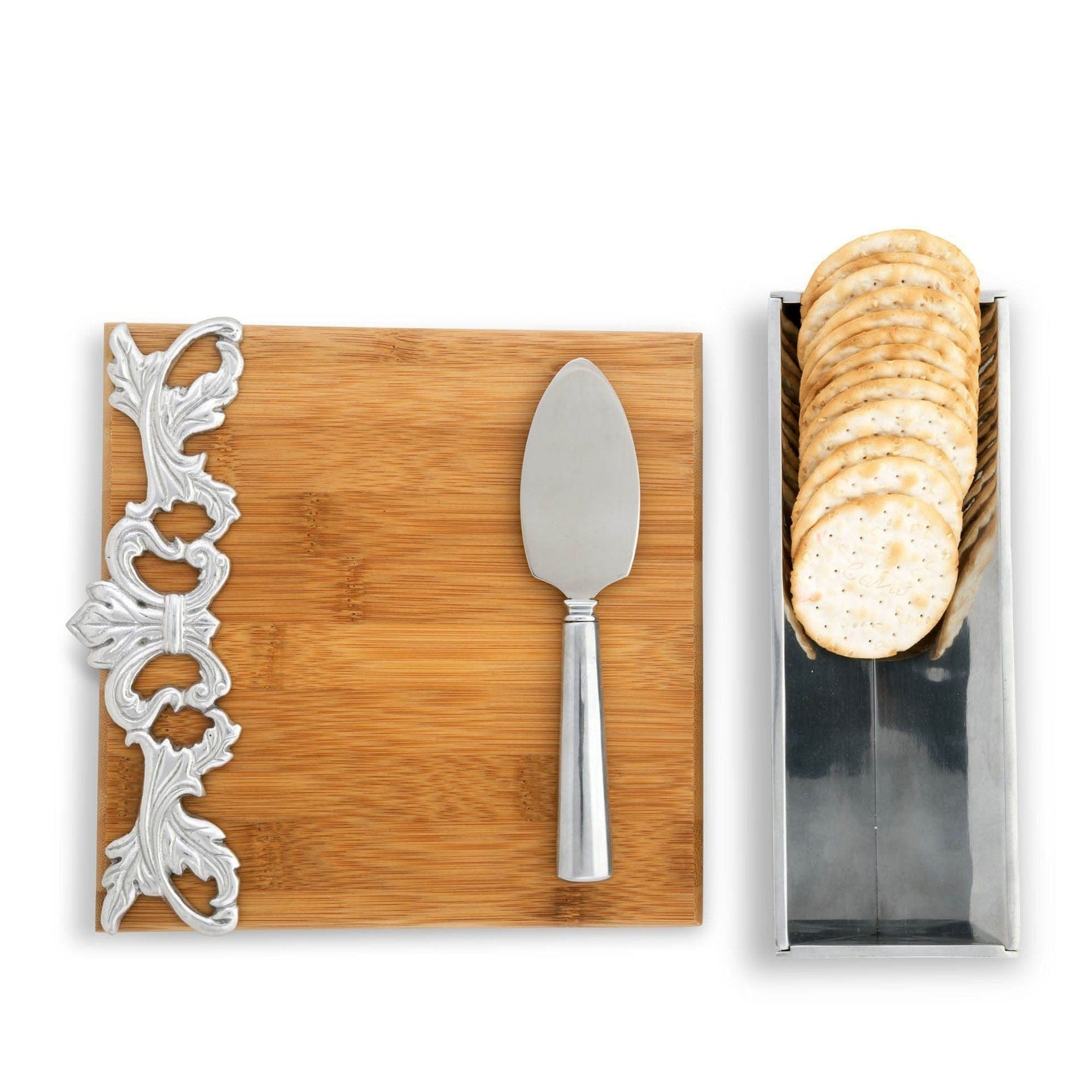 Acanthus Bamboo Cheese Set by Arthur Court Designs