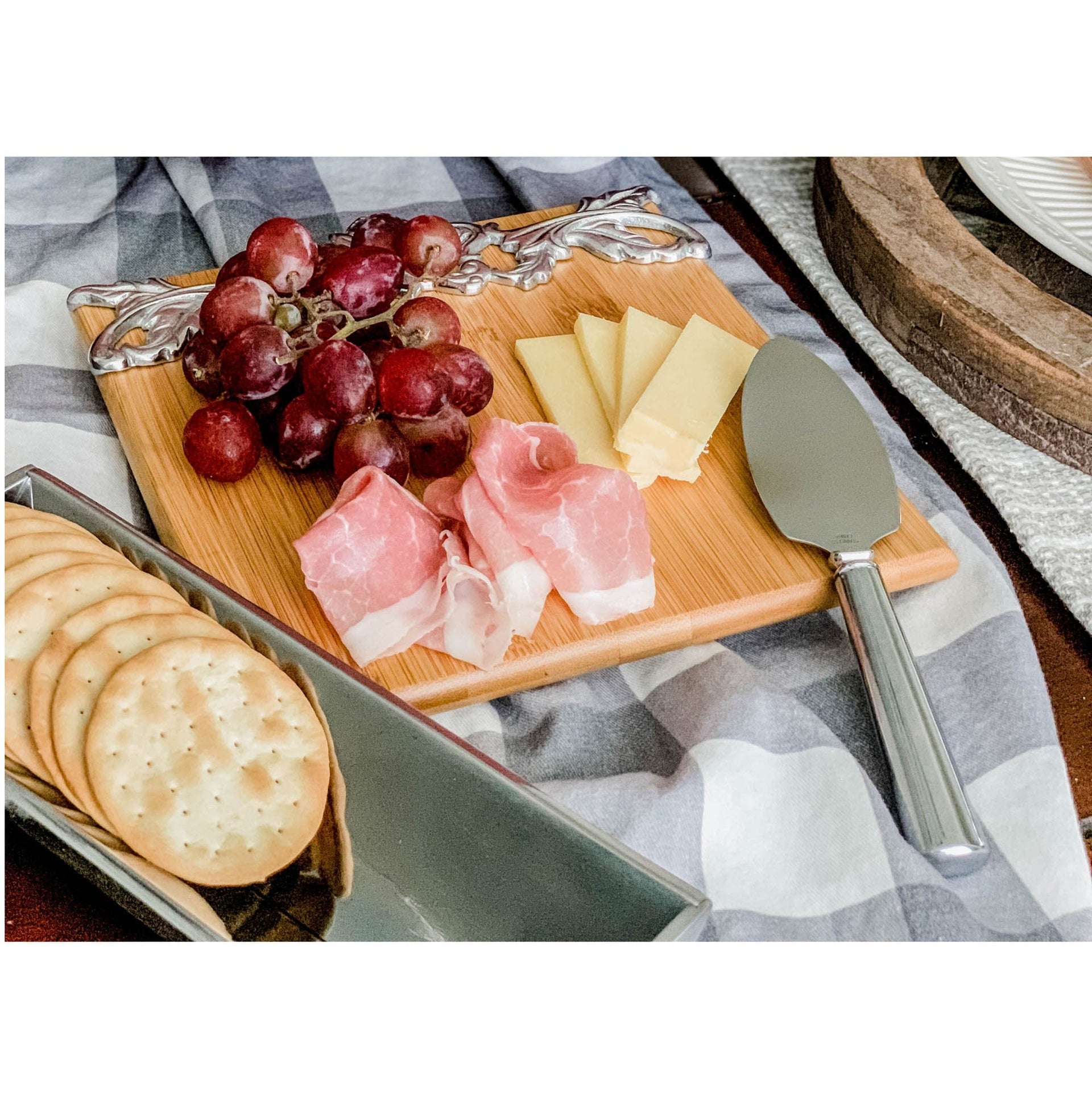 Acanthus Bamboo Cheese Set by Arthur Court Designs