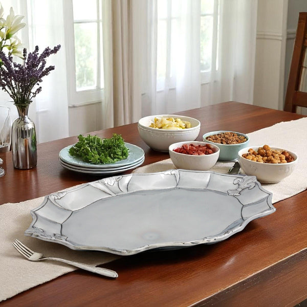 Fleur-De-Lis Oval Platter Arthur Court Designs