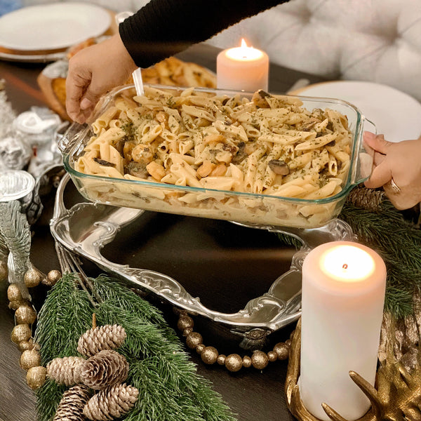 Fleur-De-Lis Pyrex Holder 3qt Arthur Court Designs