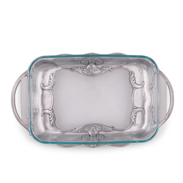Fleur-De-Lis Pyrex Holder 3qt Arthur Court Designs
