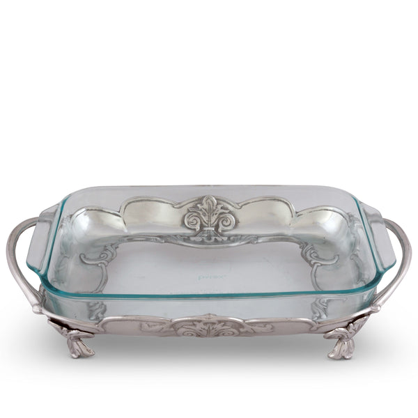 Fleur-De-Lis Pyrex Holder 3qt Arthur Court Designs