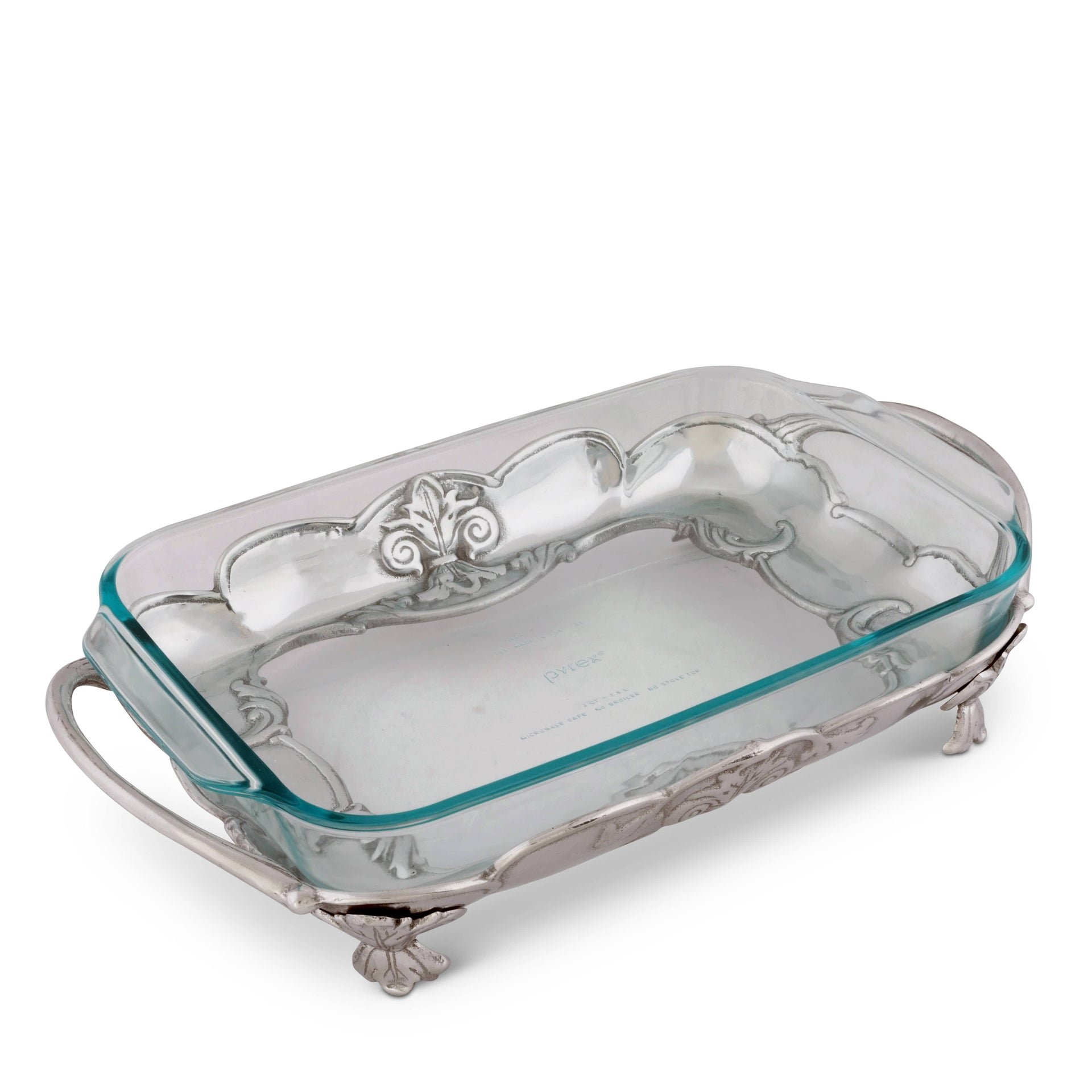 Fleur-De-Lis Pyrex Holder 3qt Arthur Court Designs