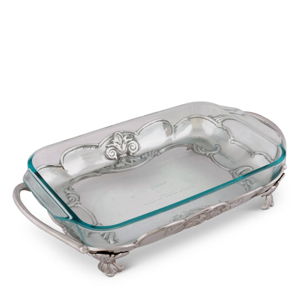 Fleur-De-Lis Pyrex Holder 3qt Arthur Court Designs