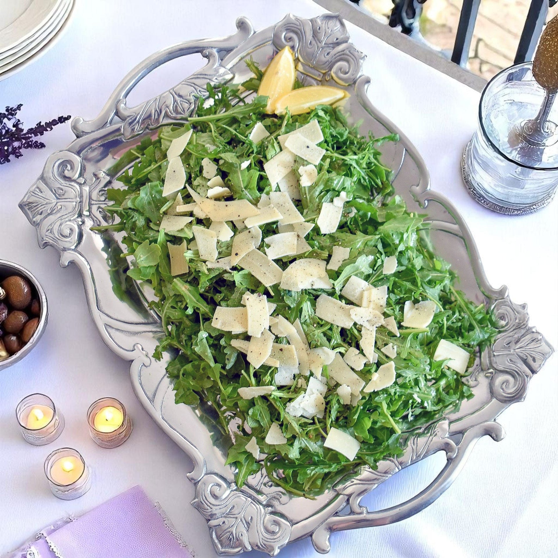 Fleur-De-Lis Rectangle Tray Arthur Court Designs