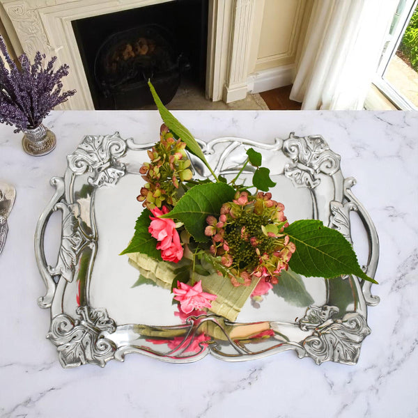 Fleur-De-Lis Rectangle Tray Arthur Court Designs