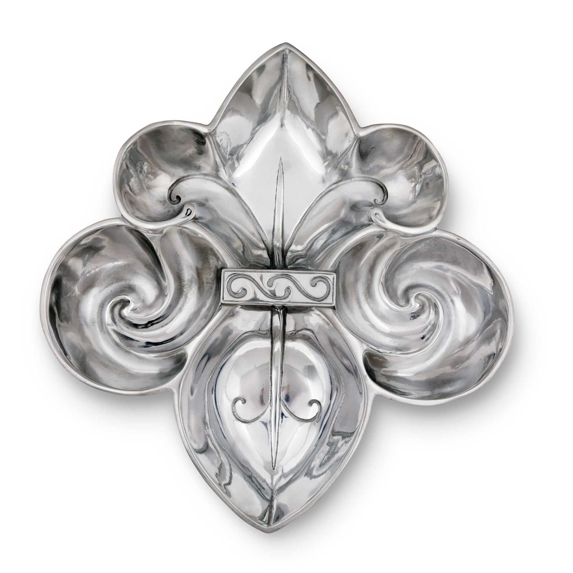 Fleur De Lis Serving Bowl 4 Compartment Arthur Court Designs