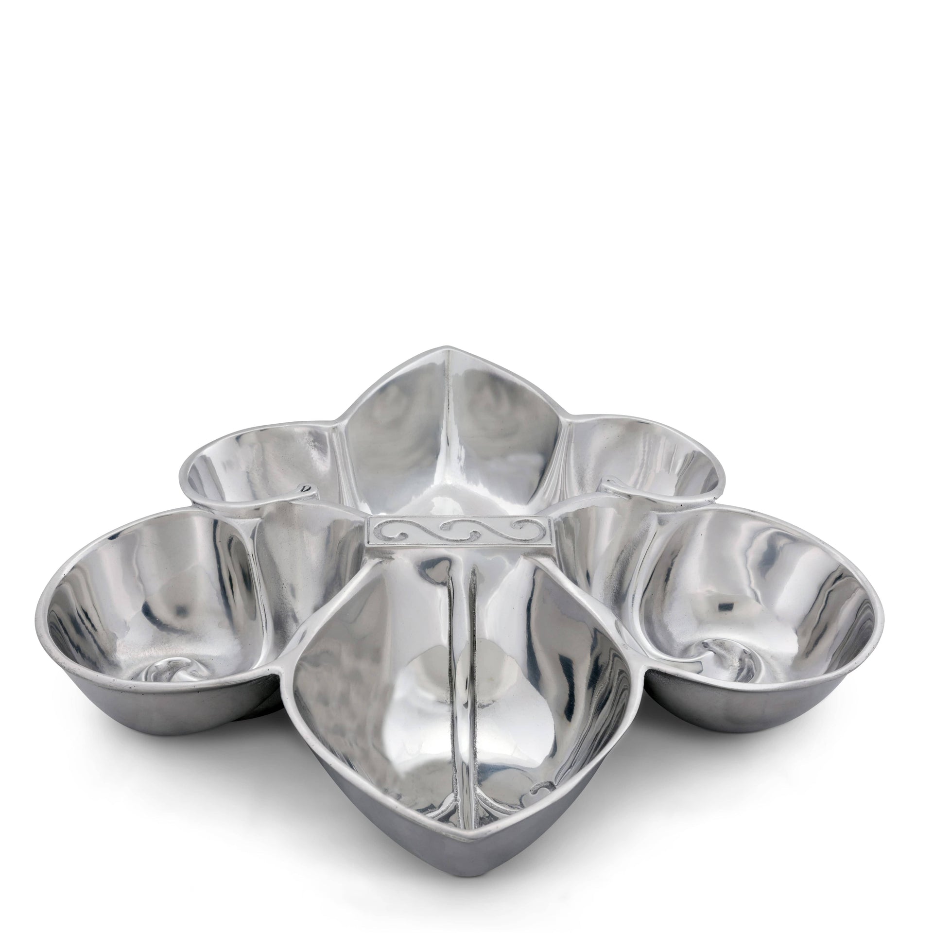 Fleur De Lis Serving Bowl 4 Compartment Arthur Court Designs