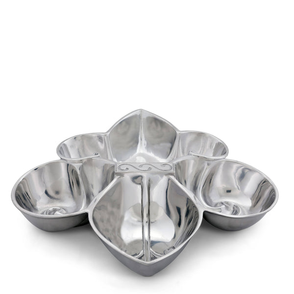 Fleur De Lis Serving Bowl 4 Compartment Arthur Court Designs