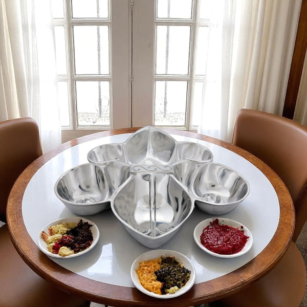 Fleur De Lis Serving Bowl 4 Compartment Arthur Court Designs