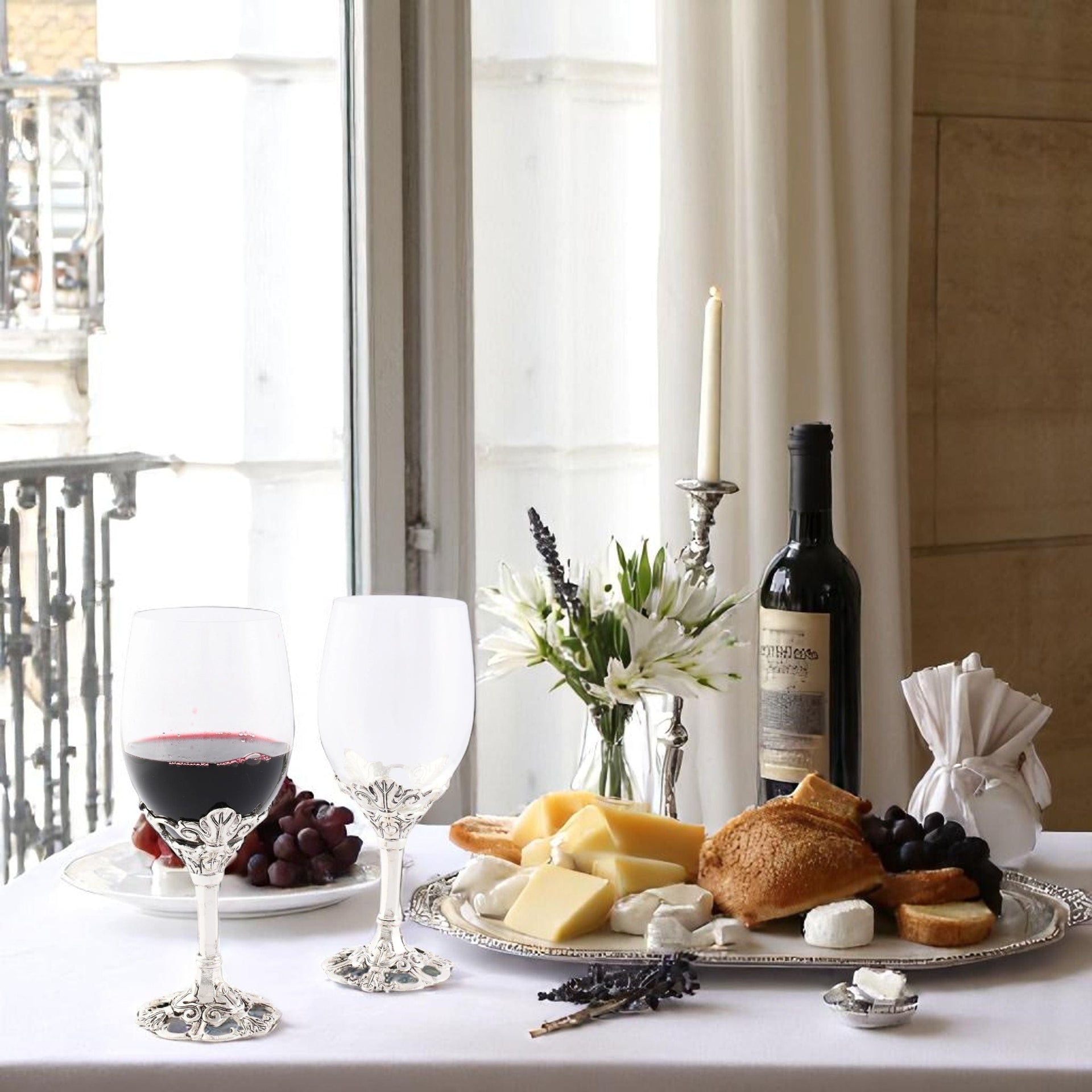 Fleur-De-Lis Wine Glasses Arthur Court Designs